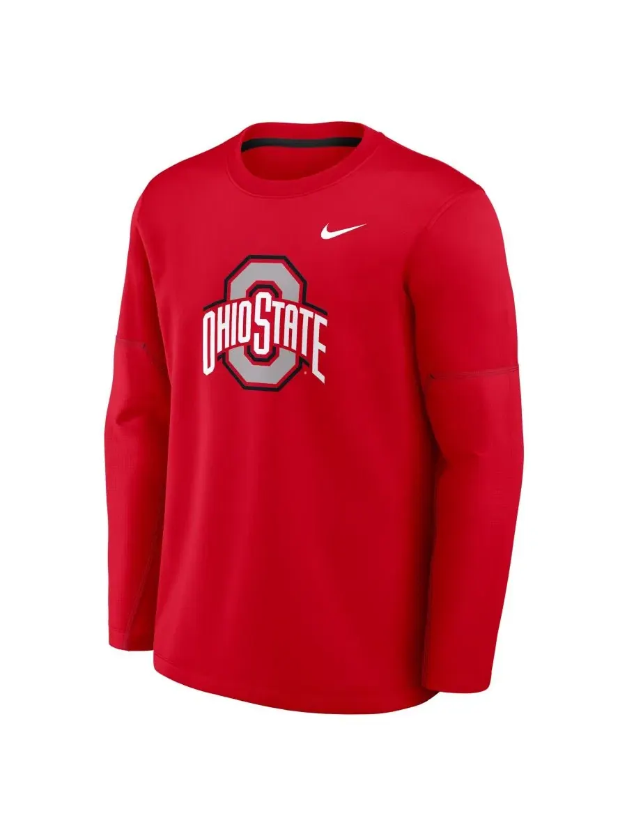 Лонгслив с длинным рукавом Ohio State Buckeyes 2026 Sideline Coaches Therma-FIT Nike — изображение 2 из 3, черный