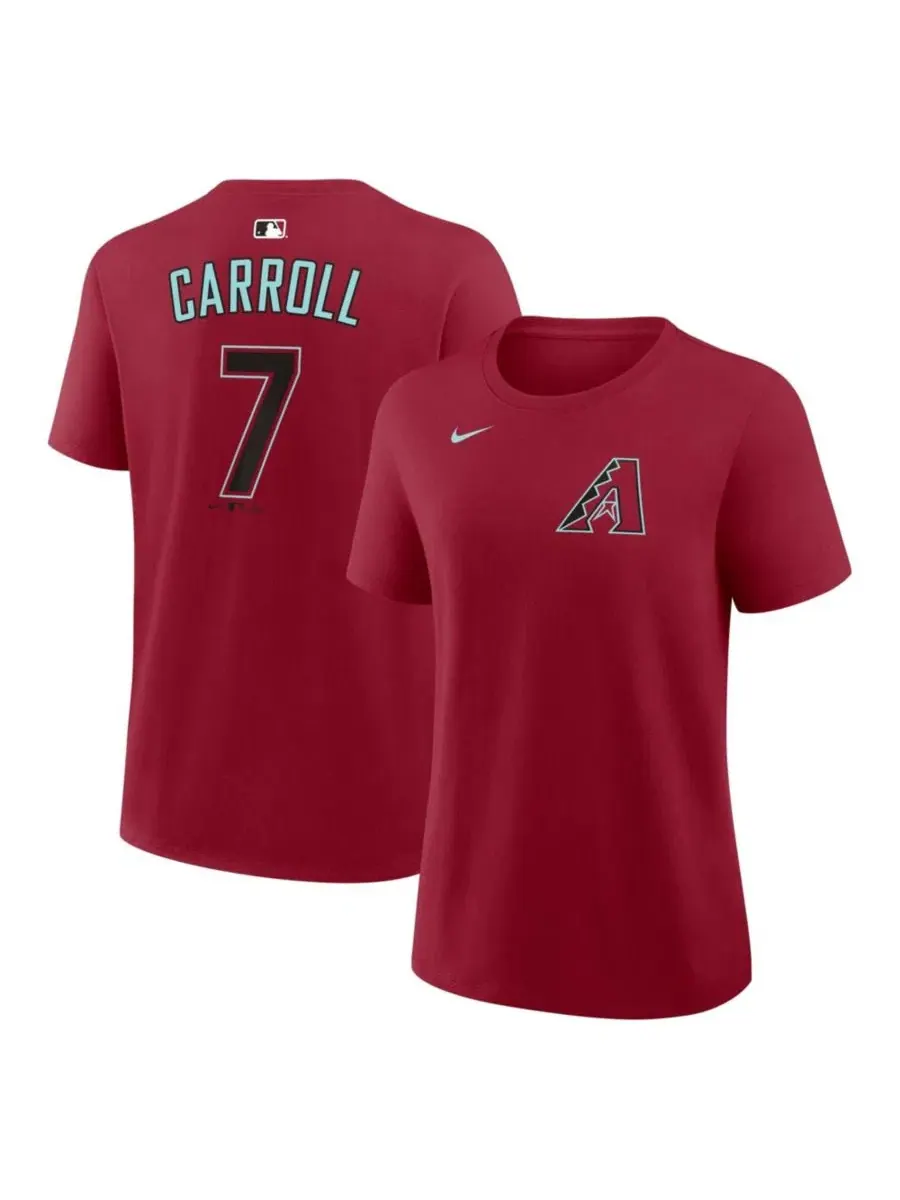 Футболка с длинным рукавом Corbin Carroll Name Number Nike — изображение 1 из 2, красный