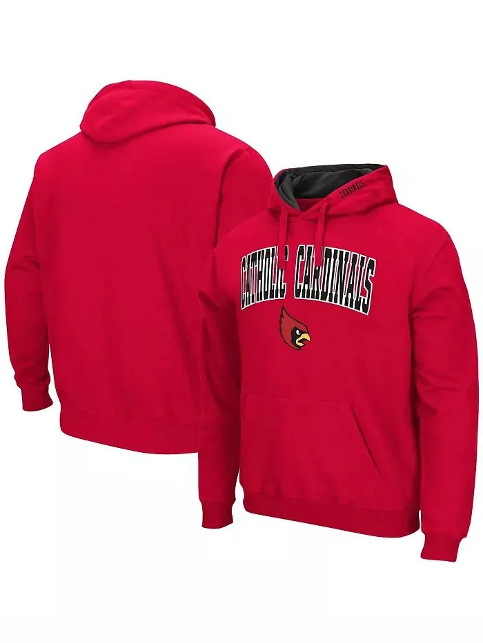 Мужская толстовка с капюшоном Cardinal Catholic University Cardinals Arch & Logo Colosseum — изображение 1 из 3