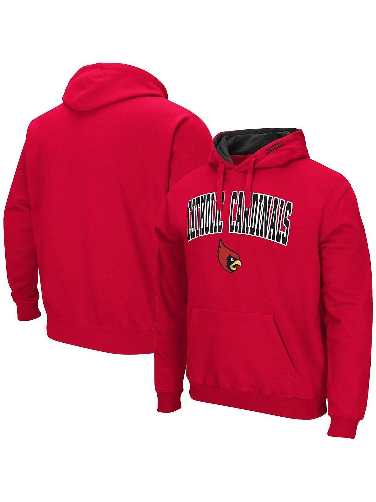 Мужской худи с капюшоном cardinal catholic university cardinals arch & logo Colosseum — изображение 1 из 3, красный