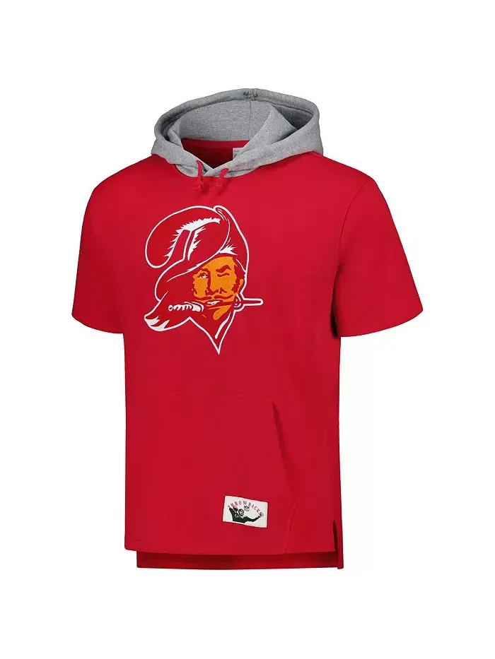 Мужская красная худи с короткими рукавами Tampa Bay Buccaneers Postgame Mitchell & Ness — изображение 2 из 3