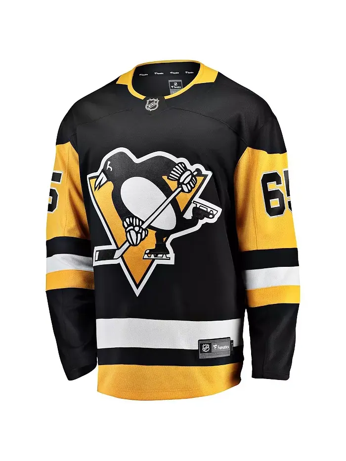 Мужская домашняя джерси Pittsburgh Penguins Breakaway черного цвета Erik Karlsson Fanatics — изображение 2 из 3