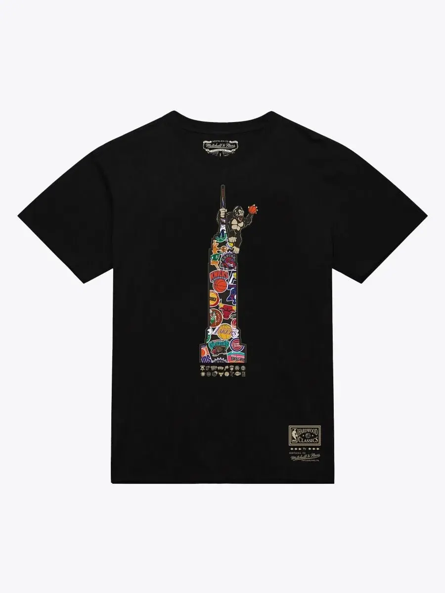 Футболка с принтом King K Mitchell & Ness — изображение 1 из 2, черный