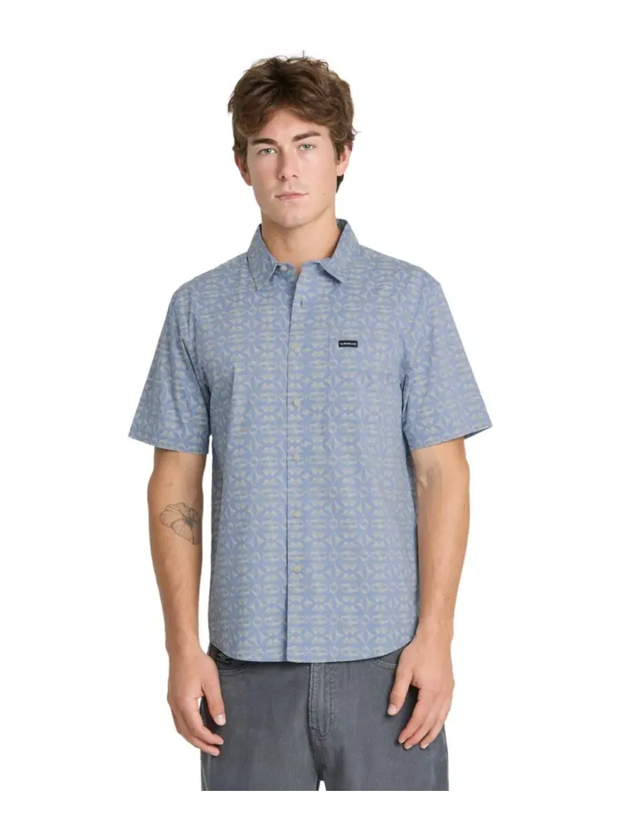 Рубашка с коротким рукавом с принтом Nature Tile Classic Quiksilver, Quiet Harbor — изображение 1 из 7