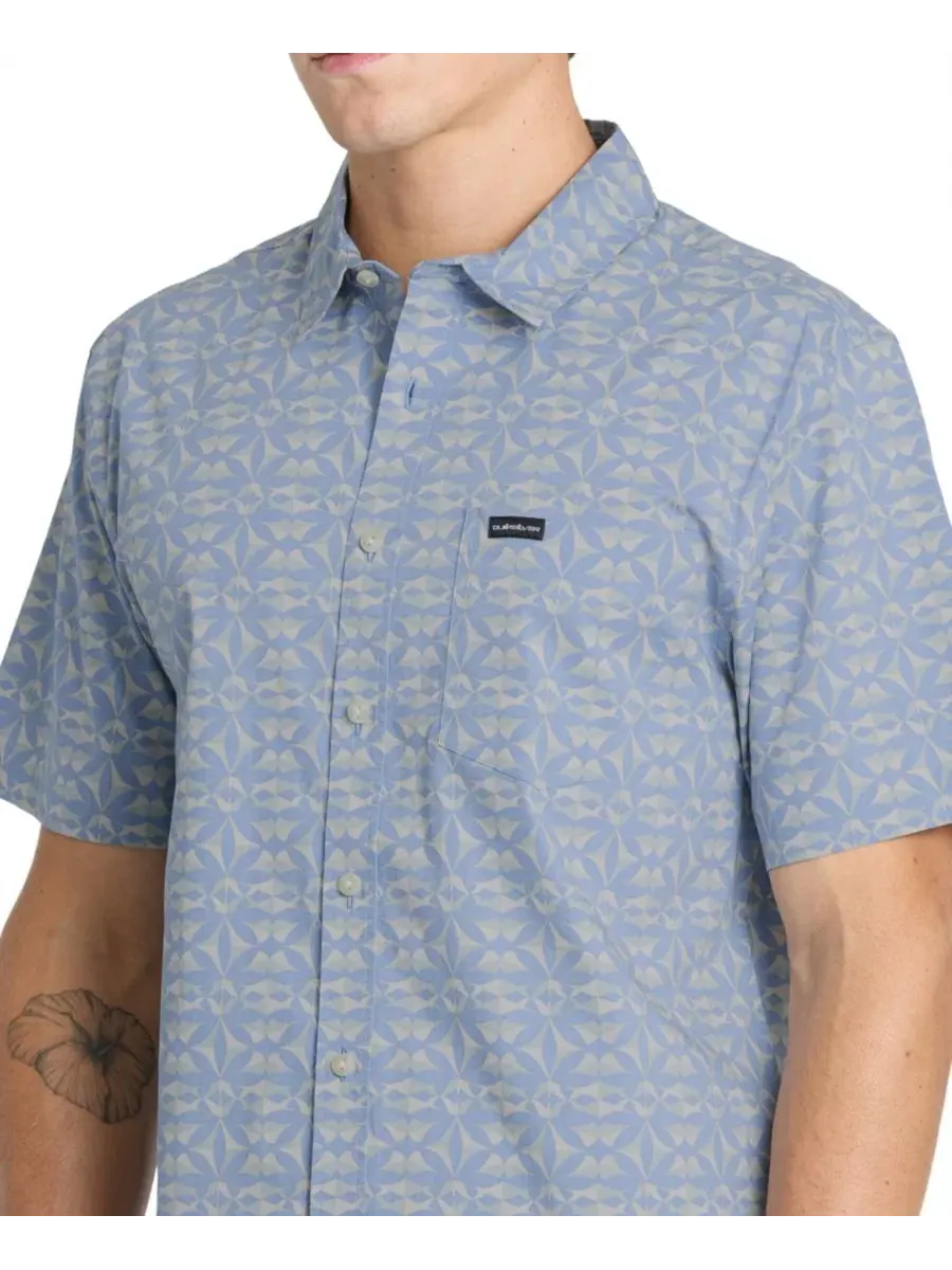 Рубашка с коротким рукавом с принтом Nature Tile Classic Quiksilver, Quiet Harbor — изображение 4 из 7