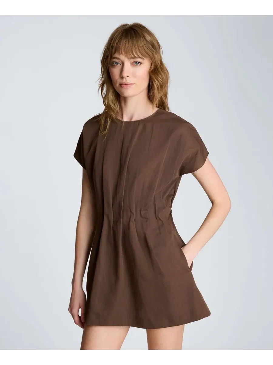 Платье мини из льна с круглым вырезом Kenneth Cole, Kola — изображение 1 из 7