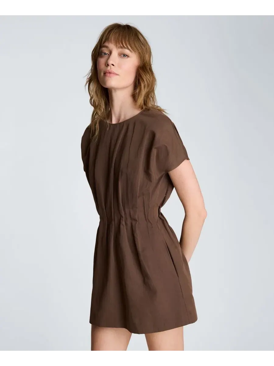 Платье мини из льна с круглым вырезом Kenneth Cole, Kola — изображение 5 из 7