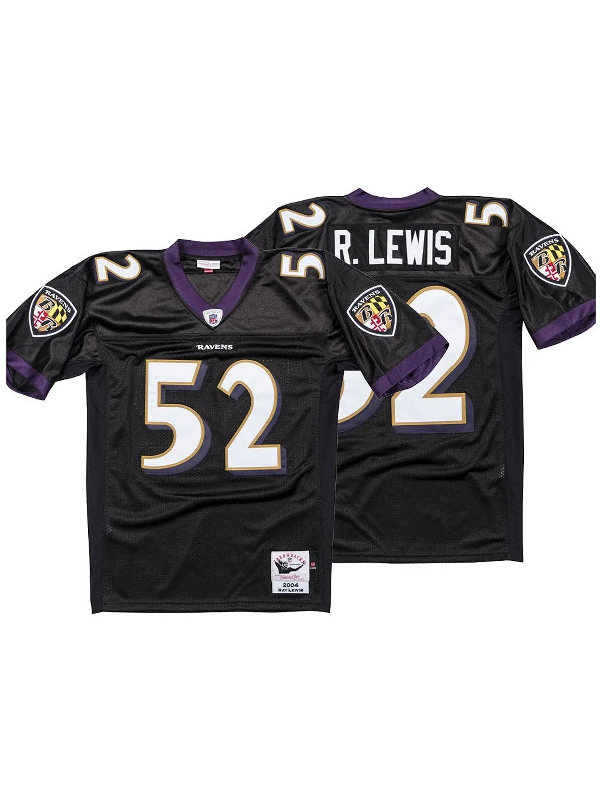 Мужская футболка ray lewis baltimore ravens replica throwback jersey Mitchell & Ness — изображение 1 из 3, черный