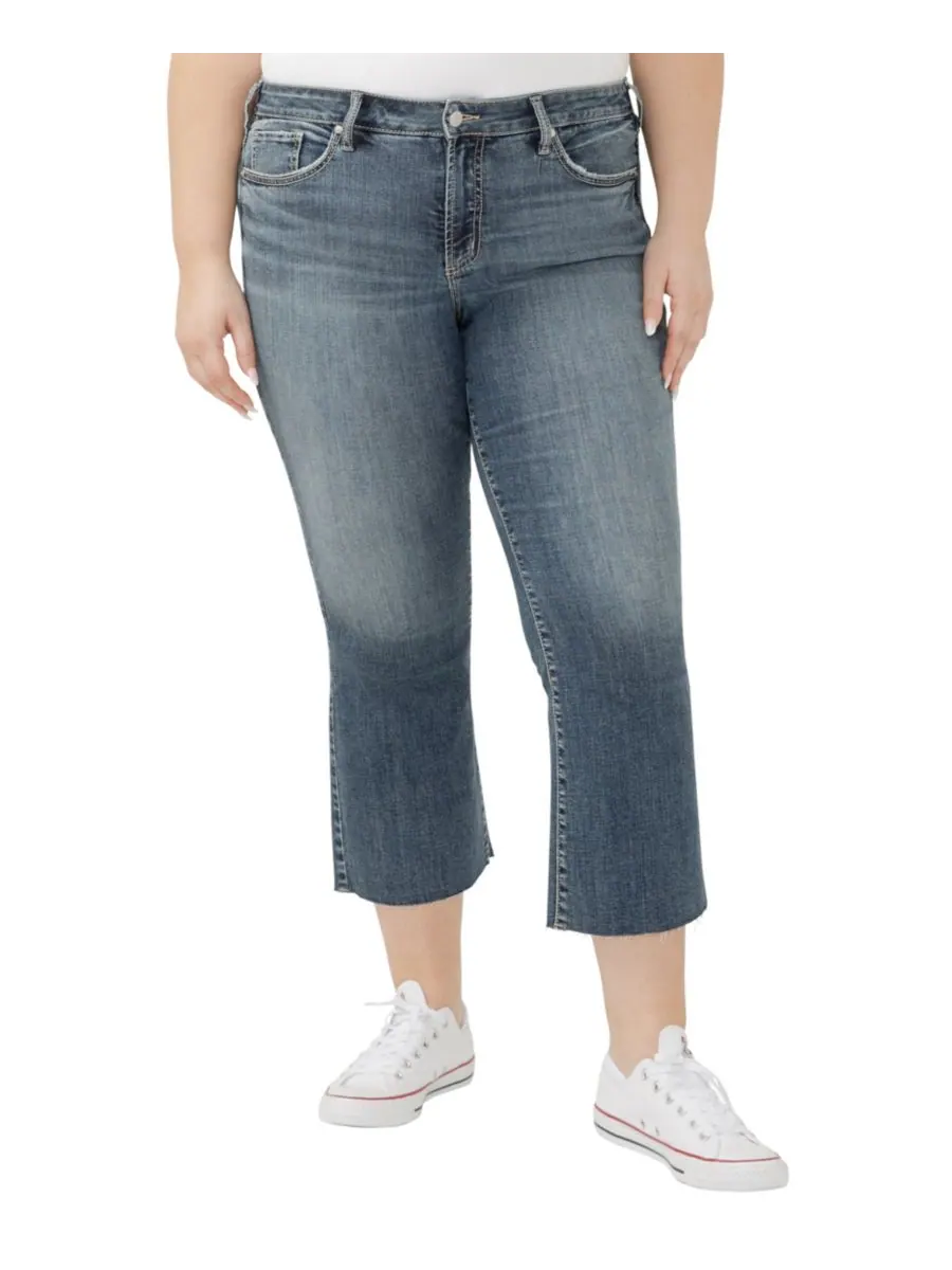 Джинсы Suki Plus Size Mid Rise Curvy Fit Flare Jeans Silver Jeans Co, Glory — изображение 1 из 6