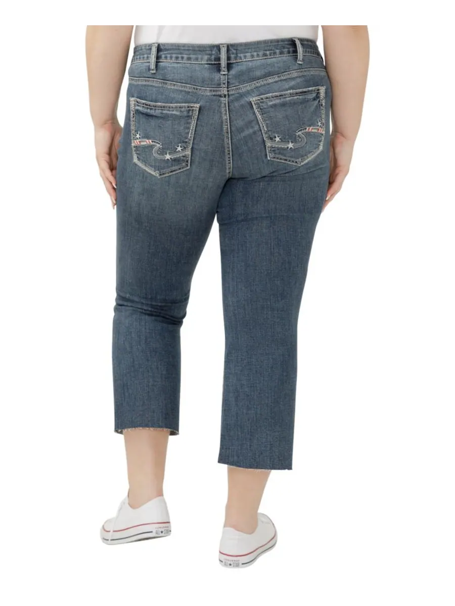 Джинсы Suki Plus Size Mid Rise Curvy Fit Flare Jeans Silver Jeans Co, Glory — изображение 2 из 6