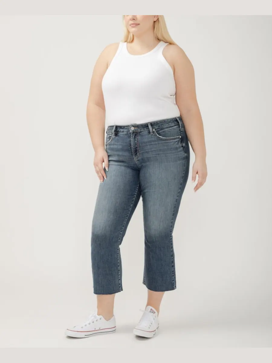 Джинсы Suki Plus Size Mid Rise Curvy Fit Flare Jeans Silver Jeans Co, Glory — изображение 6 из 6