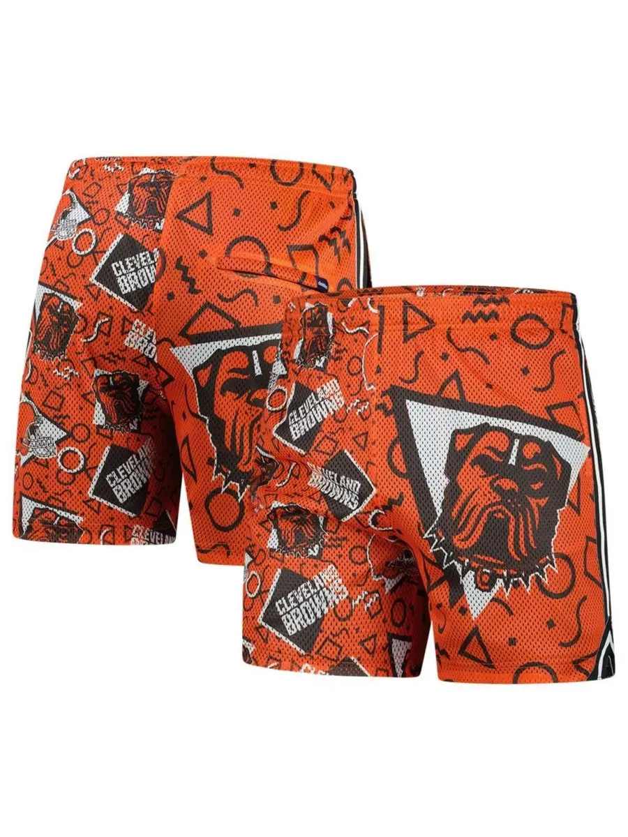 Chubbies Мужские оранжевые сетчатые шорты Chubbie's с символикой Cleveland Browns — изображение 1 из 3, оранжевый