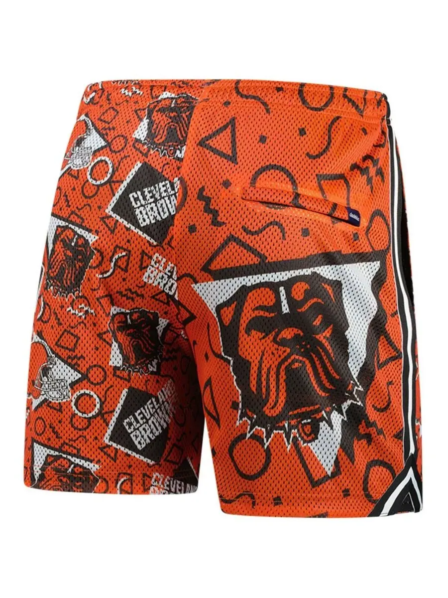 Chubbies Мужские оранжевые сетчатые шорты Chubbie's с символикой Cleveland Browns — изображение 2 из 3, оранжевый