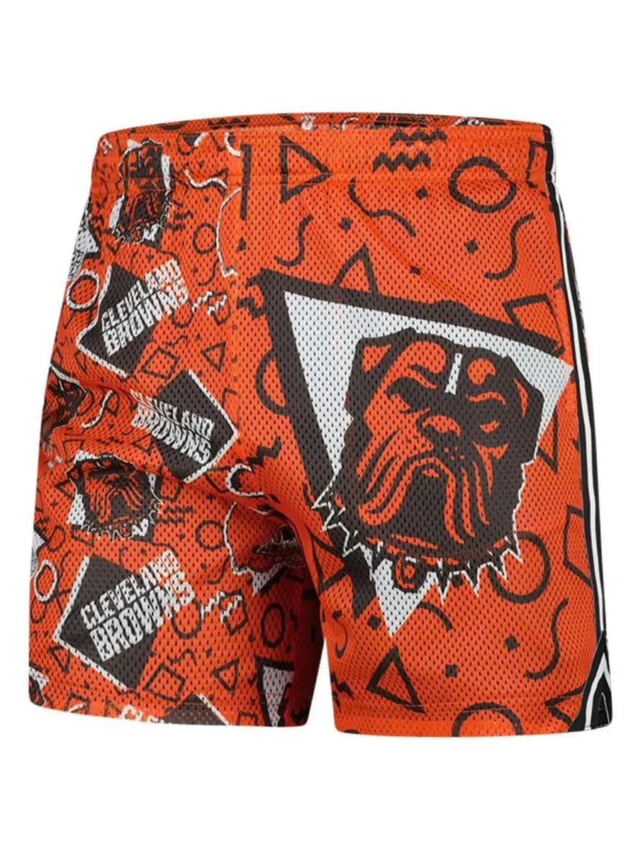 Chubbies Мужские оранжевые сетчатые шорты Chubbie's с символикой Cleveland Browns — изображение 3 из 3, оранжевый