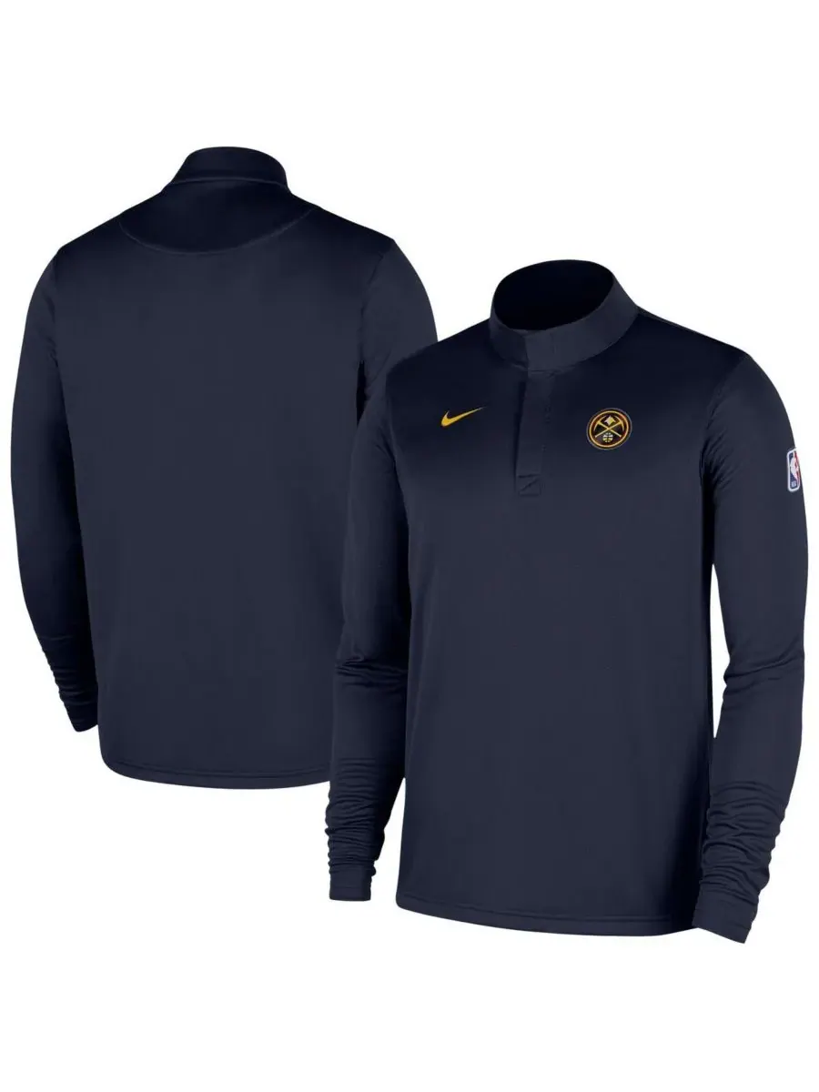 Nike Мужская темно-синяя толстовка Denver Nuggets 2025/26 Authentic Coaches Quarter-Zip Dri-Fit с — изображение 1 из 3