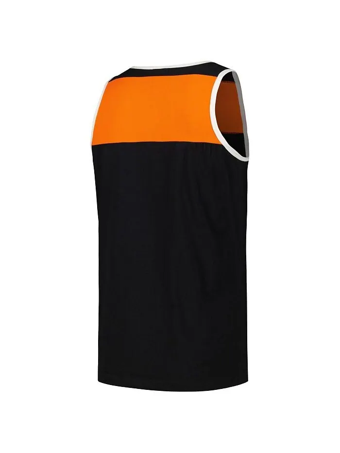 Мужская черно-оранжевая майка Cincinnati Bengals Heritage с цветными блоками Mitchell & Ness — изображение 2 из 2