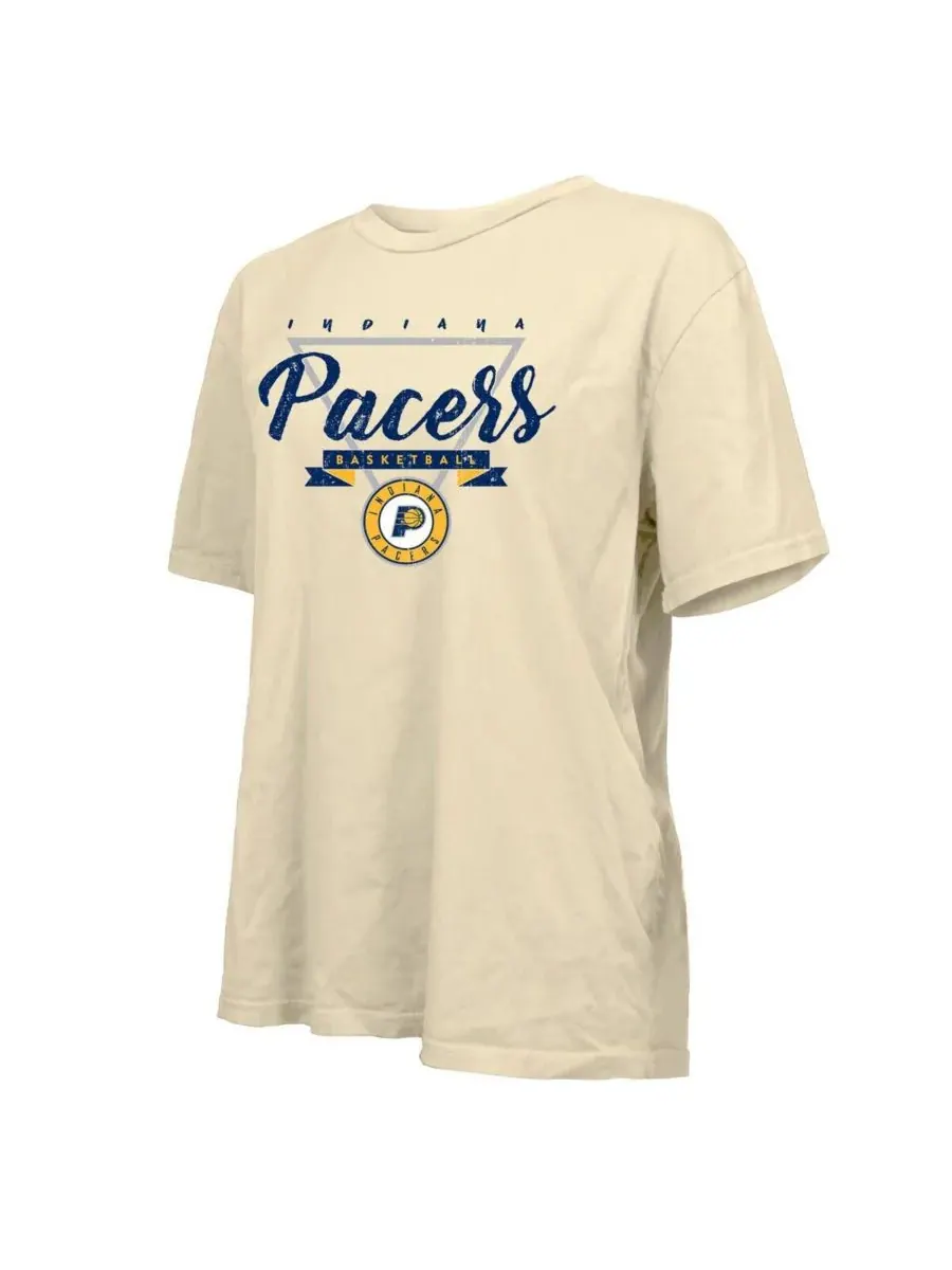 Majestic Женская кремовая футболка оверсайз с символикой Indiana Pacers — изображение 2 из 3, бежевый
