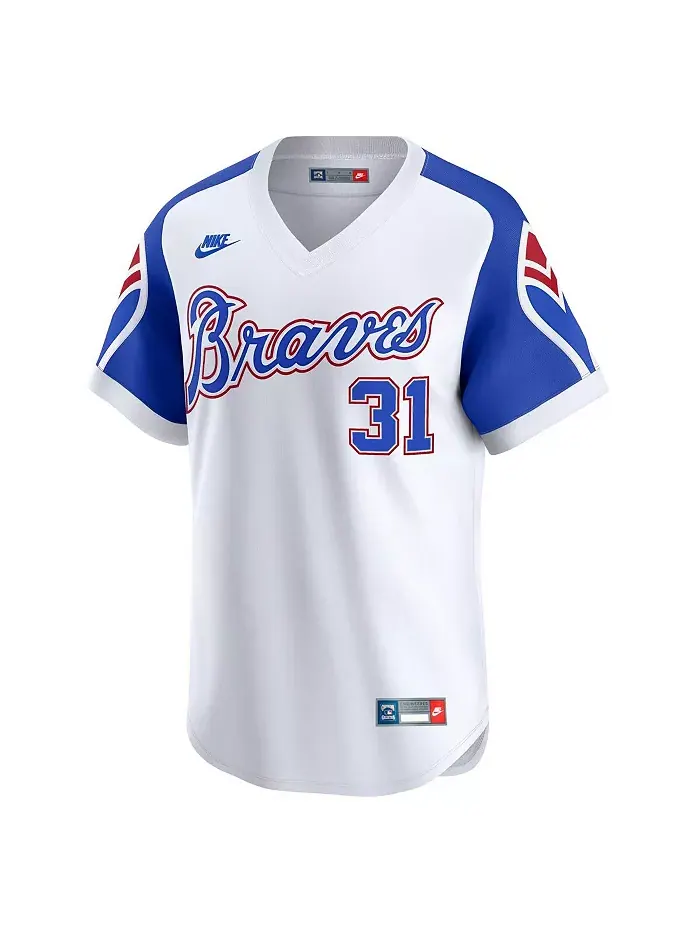 Мужская белая ретро-джерси Greg Maddux Atlanta Braves из ограниченной коллекции Cooperstown — изображение 2 из 3