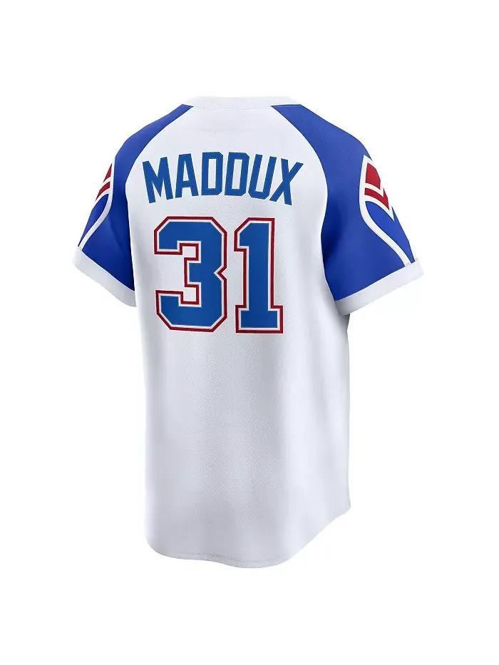 Мужская белая ретро-джерси Greg Maddux Atlanta Braves из ограниченной коллекции Cooperstown — изображение 3 из 3