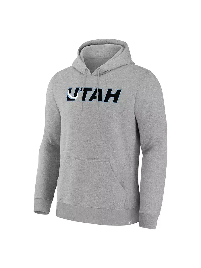 Мужская худи из флиса Legacy комбинированного цвета Heather Gray Utah Mammoth Fanatics — изображение 2 из 3