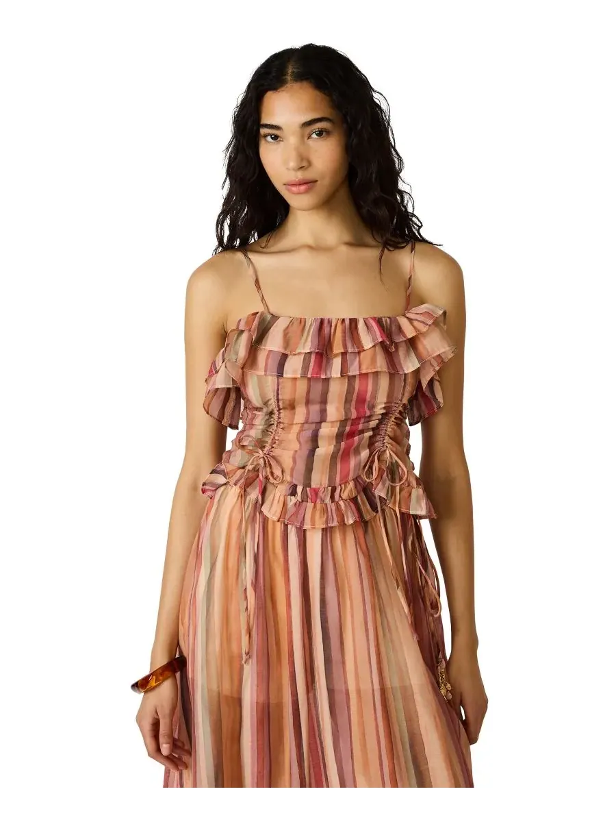 Женская блузка с квадратным вырезом Steve Madden, Painted Stripe — изображение 2 из 5