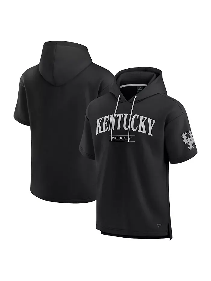 Мужская черная толстовка с капюшоном Kentucky Wildcats Ready с короткими рукавами Fanatics — изображение 1 из 3