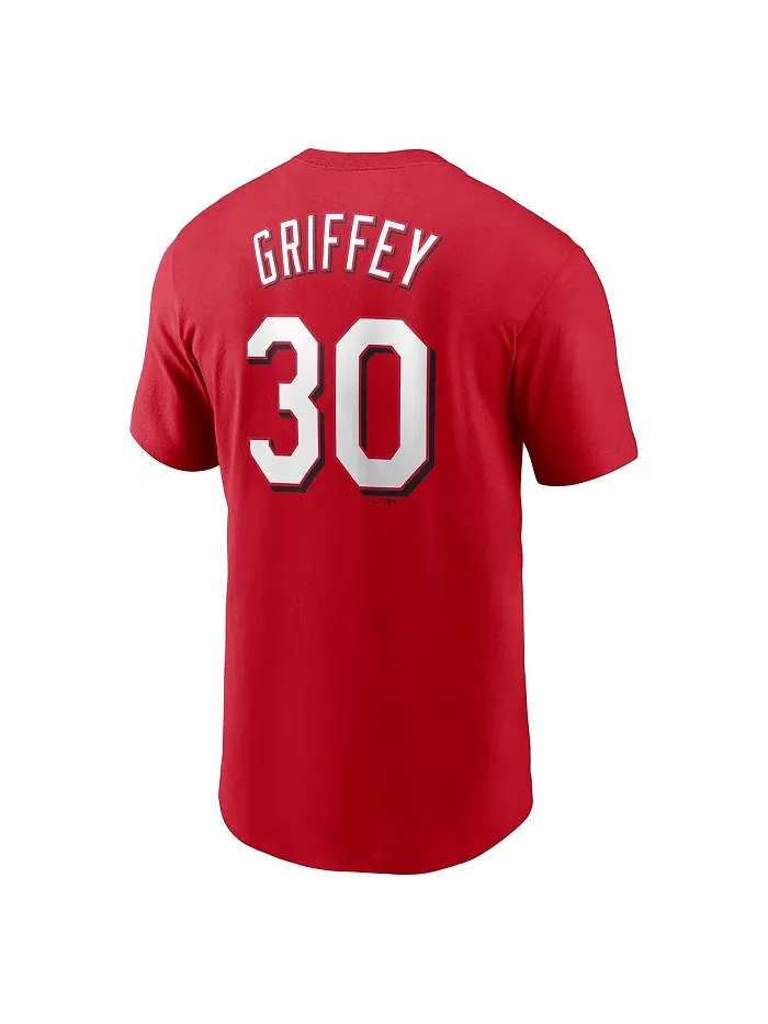Мужская футболка Ken Griffey Jr. Red Cincinnati Reds с именем и номером Fuse Nike — изображение 2 из 3