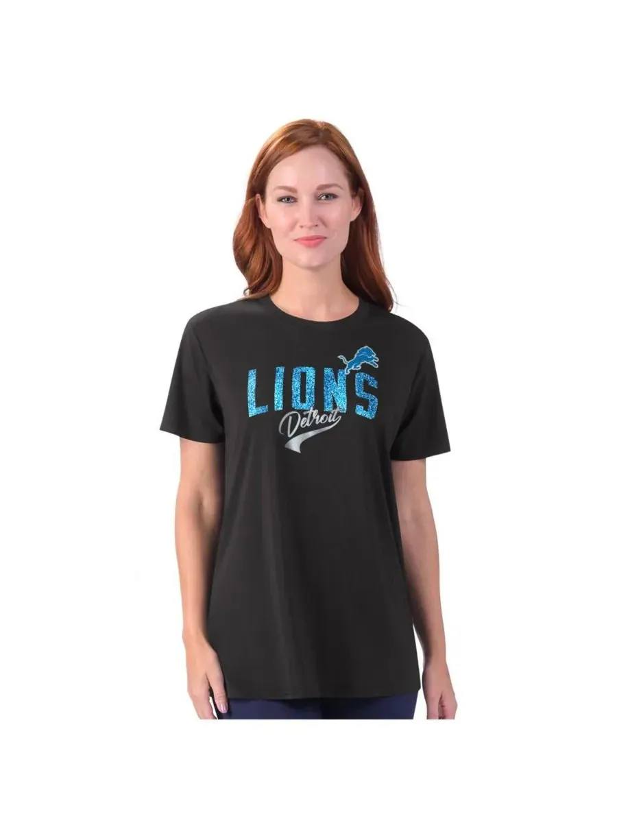 G-III 4Her by Carl Banks Женская черная футболка Detroit Lions Jacey Performance Tri-Blend — изображение 1 из 2, черный