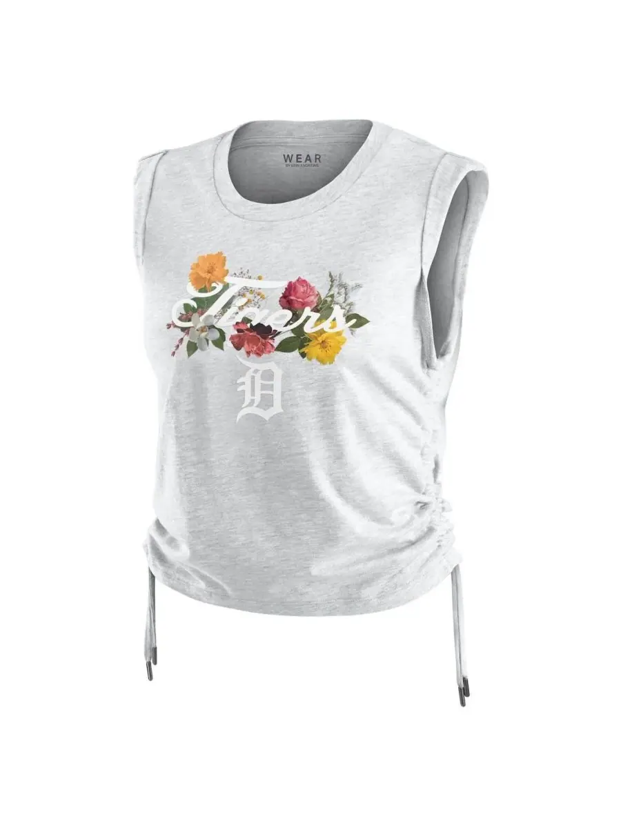 WEAR by Erin Andrews Женская утягивающая майка серого цвета с символикой команды Detroit Tigers — изображение 2 из 3, серый
