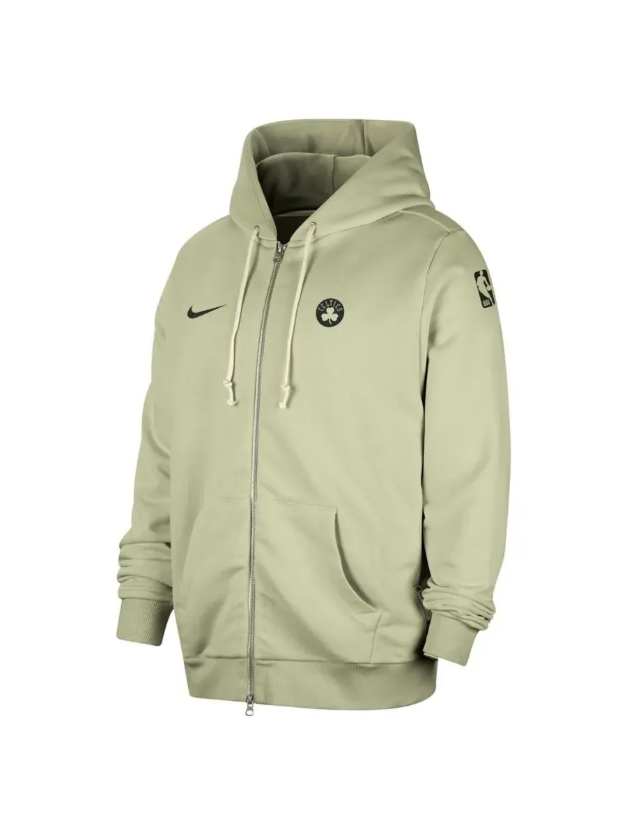 Nike Мужская зеленая толстовка на молнии Boston Celtics Authentic Standard Issue — изображение 2 из 3, зеленый