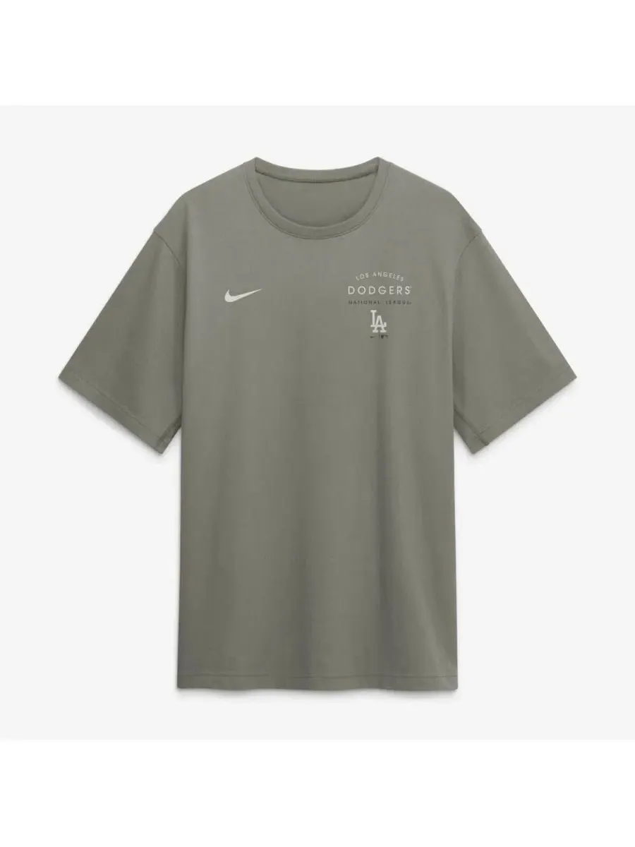 Мужская оливковая футболка Los Angeles Dodgers Dri-FIT Primary Nike — изображение 4 из 8, оливковый