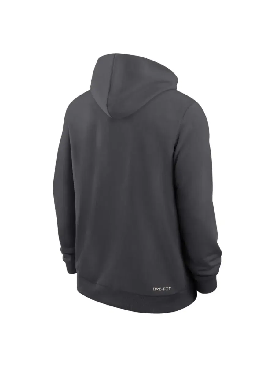 Худи с капюшоном на молнии Nike Texas Longhorns 2026 Sideline Standard Issue Dri-FIT — изображение 2 из 3, серый