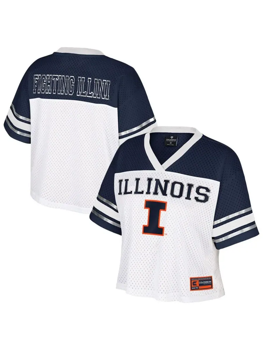 Colosseum Женская белая укороченная футболка с символикой команды Illinois Fighting Illini Treasure — изображение 1 из 3