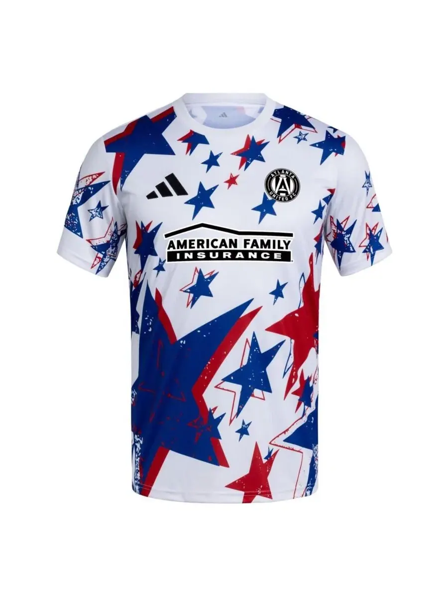 Предматчевая футболка с длинным рукавом Atlanta United FC 2026 Americana Pre-Match adidas — изображение 2 из 3, белый