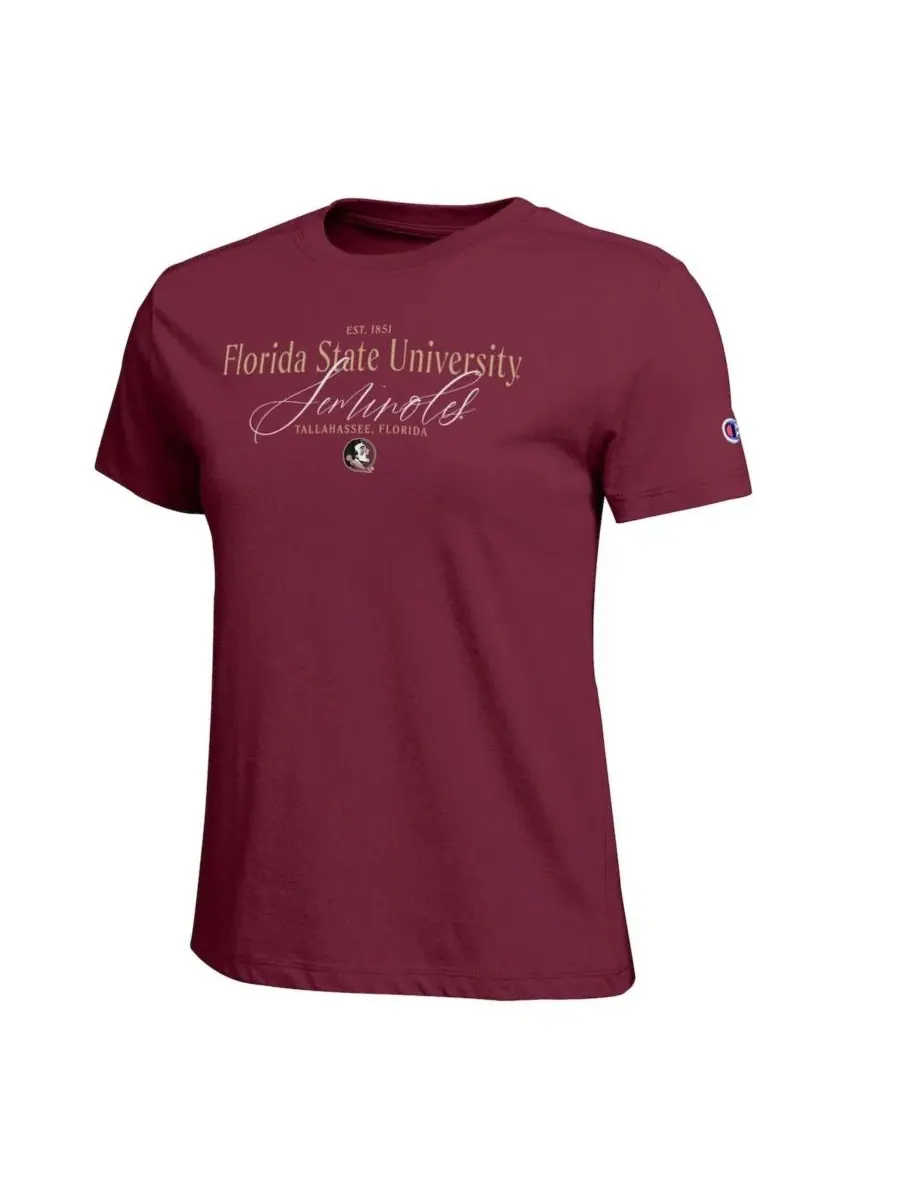 Футболка Lifestyle с принтом Florida State Seminoles Champion — изображение 3 из 3, гранат