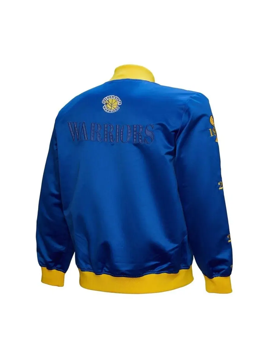 Куртка легкая сатиновая с принтом Golden State Warriors Hardwood Classics Team OG 3.0 Mitchell & — изображение 3 из 5