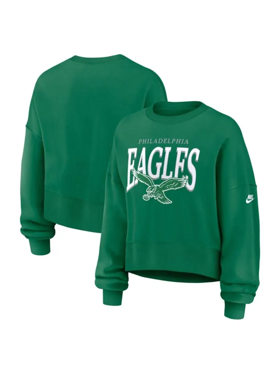 Свитшот Nike Philadelphia Eagles Phoenix с длинным рукавом — изображение 1 из 2, зеленый