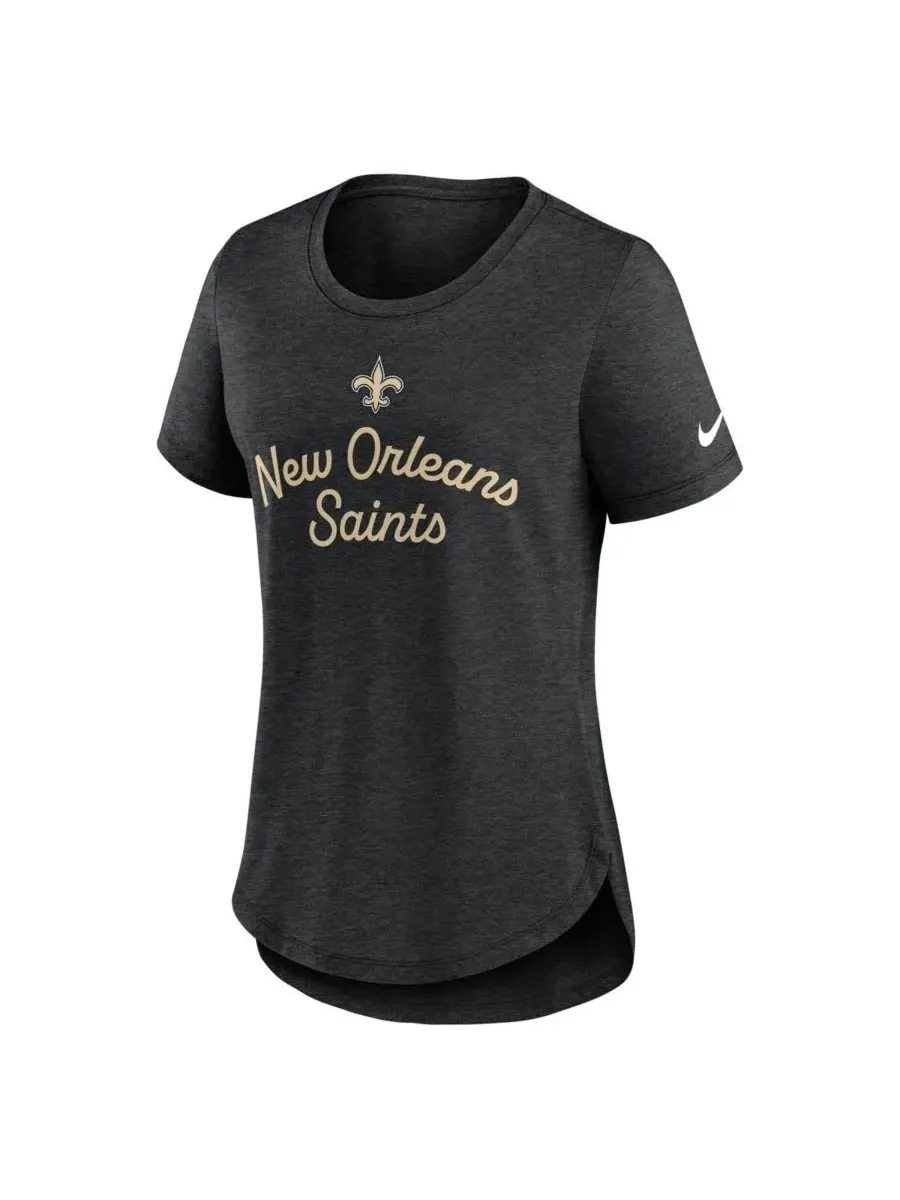 Nike Женская черная футболка New Orleans Saints Script Tri-Blend — изображение 2 из 3, черный