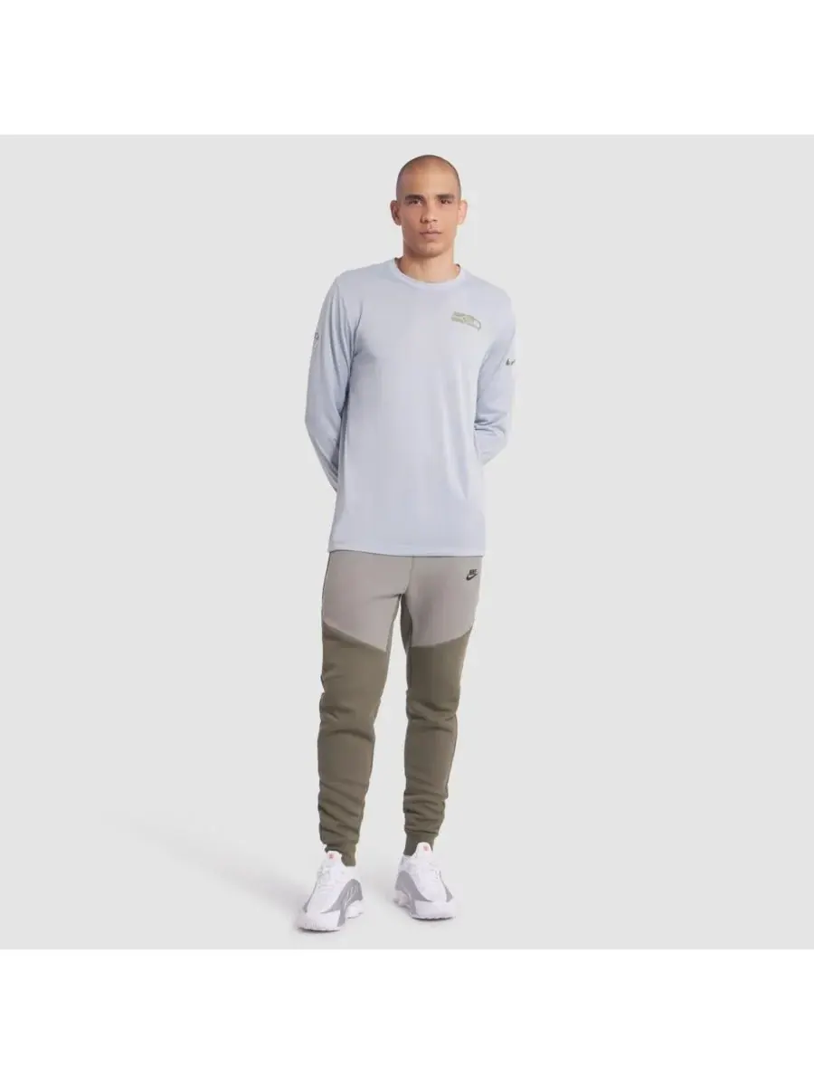 Nike Мужская футболка с длинным рукавом Wolf Gray Seattle Seahawks 2025 Rivalries Collection — изображение 3 из 3, серый