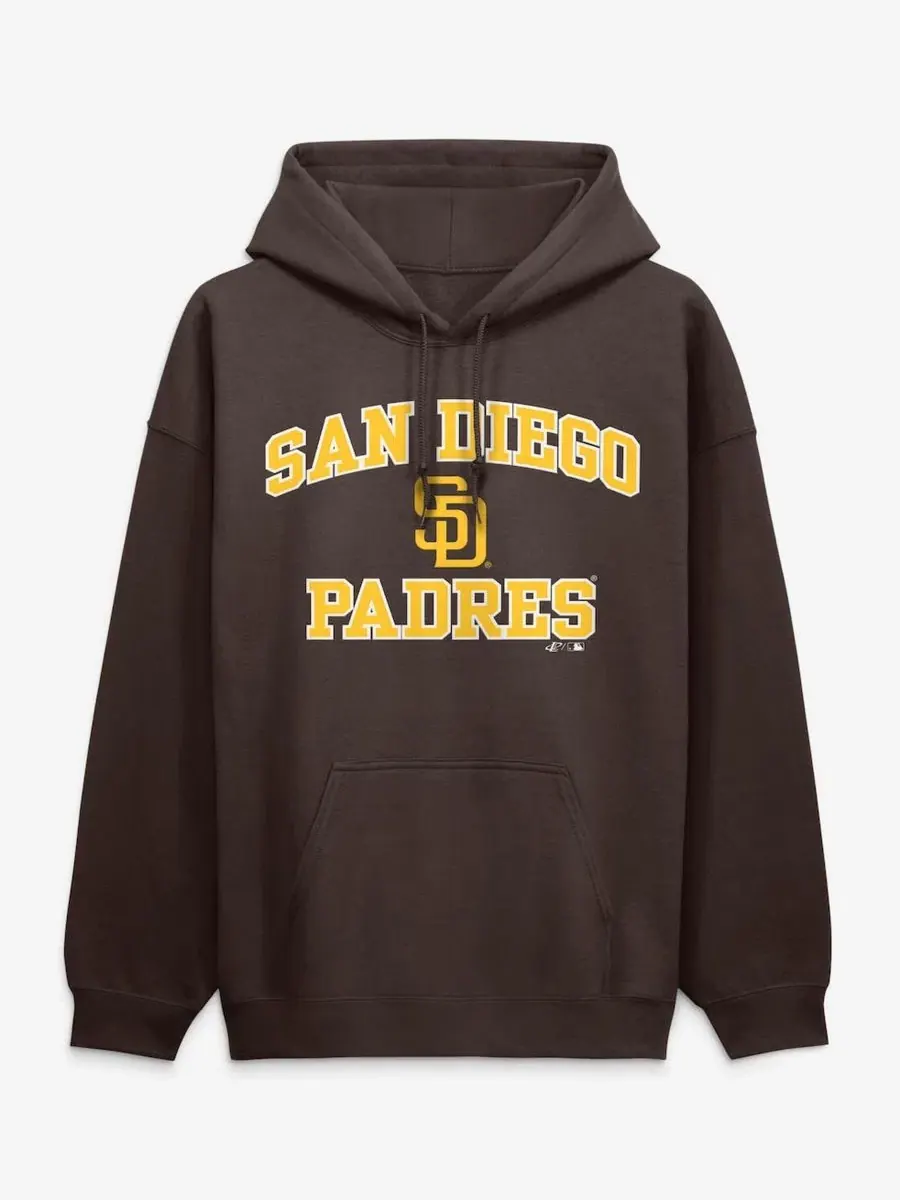 Худи с капюшоном San Diego Padres Heart Soul Logo Athletic — изображение 1 из 2, коричневый