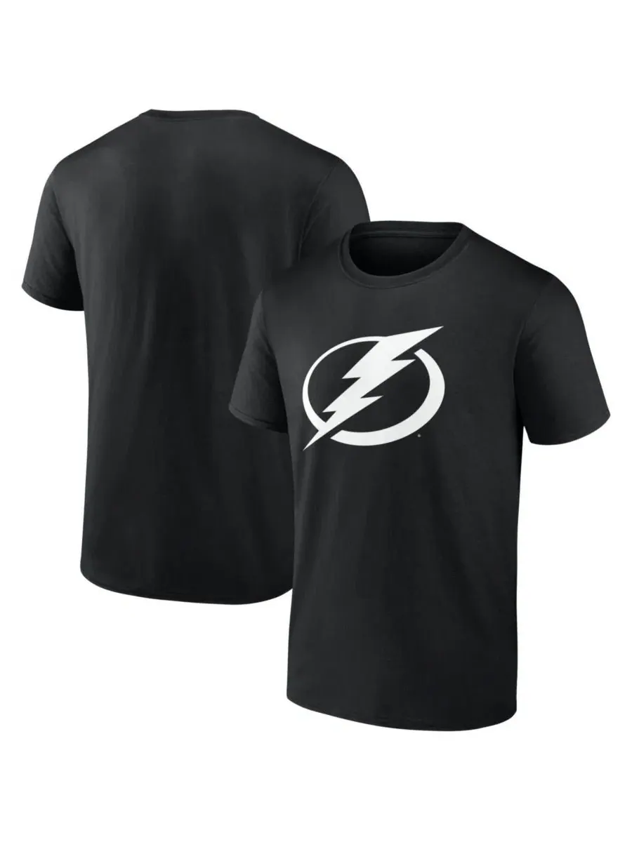Футболка с принтом Tampa Bay Lightning Logo Athletic Essential — изображение 1 из 3, черный