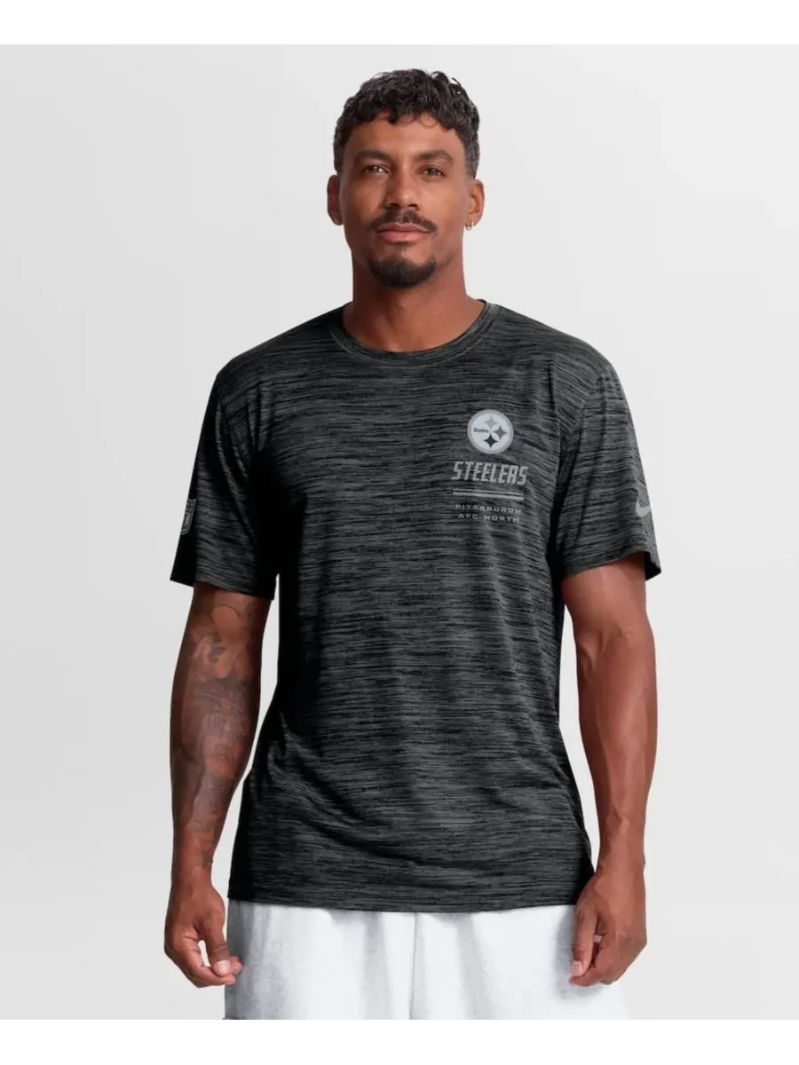 Футболка с принтом Pittsburgh Steelers Dri-FIT Velocity Nike — изображение 1 из 3, черный