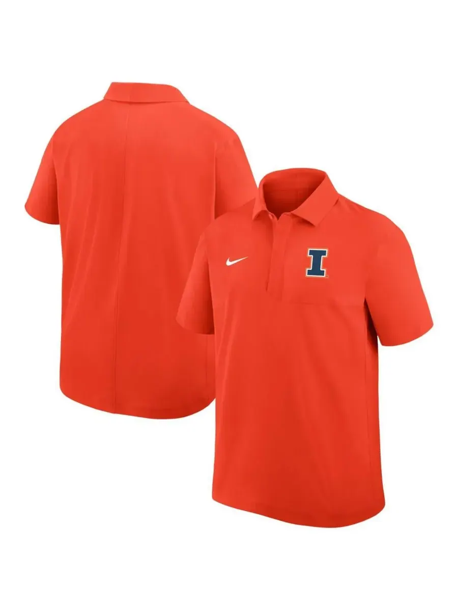 Nike Мужская оранжевая футболка-поло Illinois Fighting Illini из ткани Dri-FIT — изображение 1 из 3, оранжевый