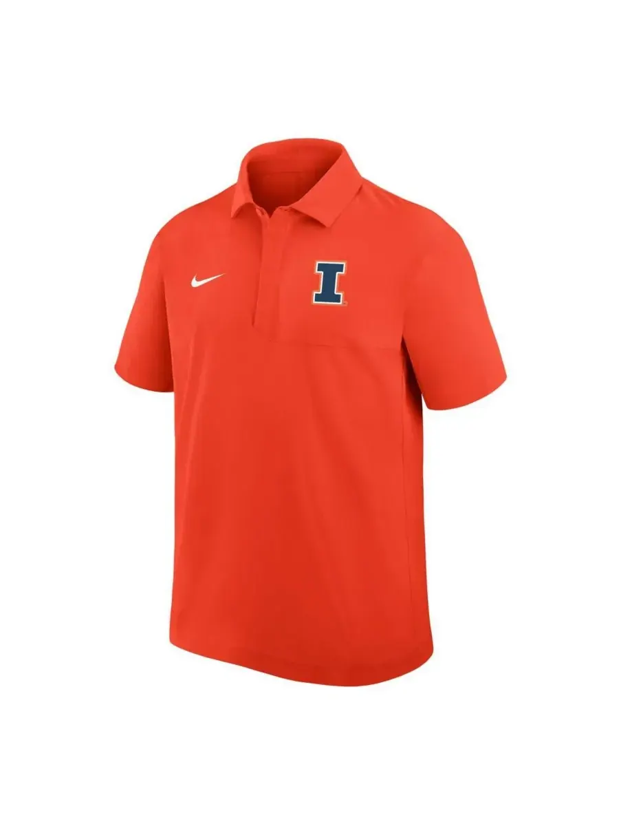 Nike Мужская оранжевая футболка-поло Illinois Fighting Illini из ткани Dri-FIT — изображение 3 из 3, оранжевый