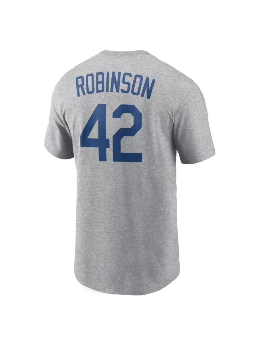 Футболка с длинным рукавом с принтом Jackie Robinson Brooklyn Dodgers Nike — изображение 3 из 3, серый