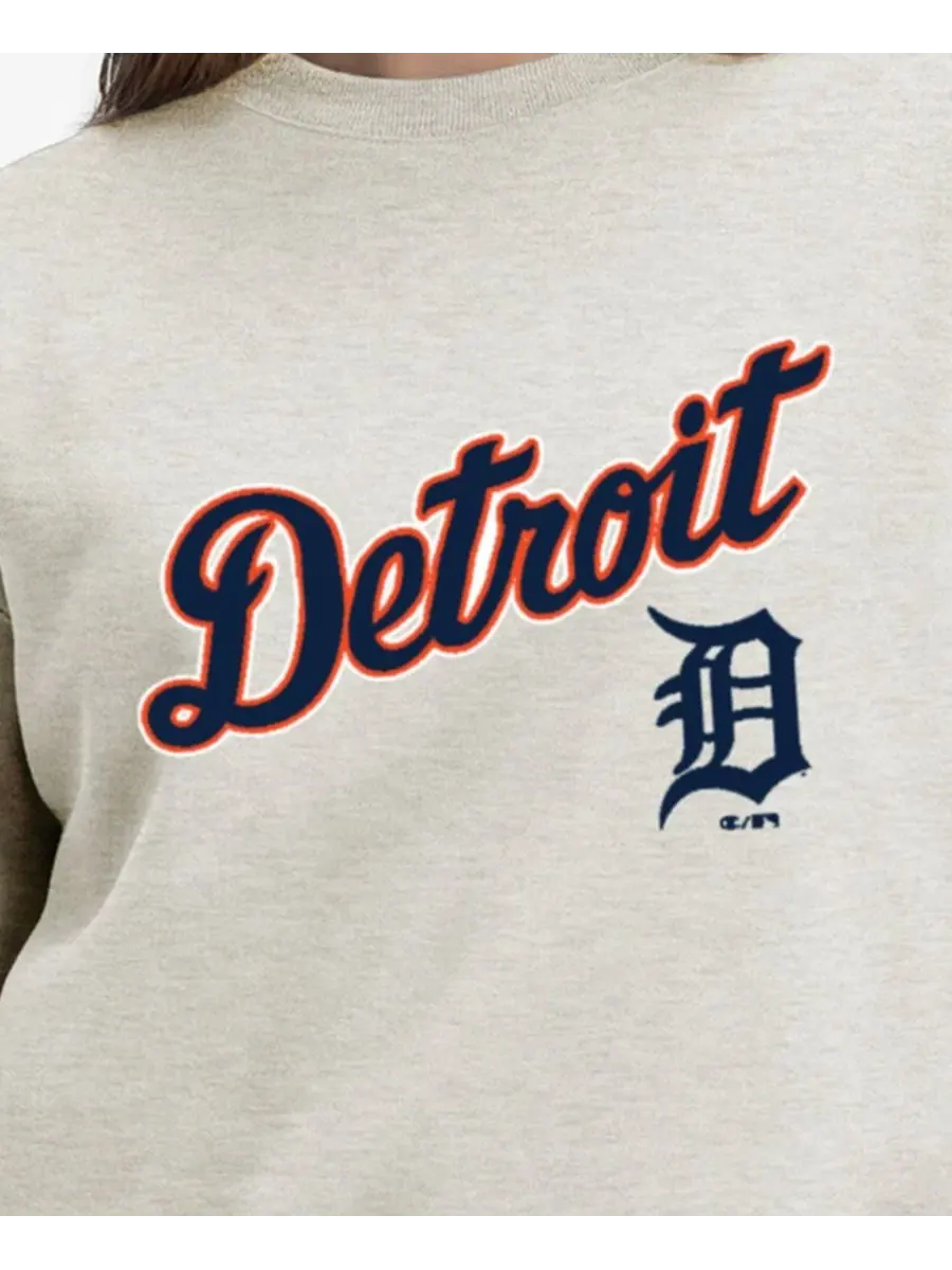 Свитшот женский свободного кроя с опущенным плечом Detroit Tigers All-Star Champion — изображение 5 из 5, овсяный