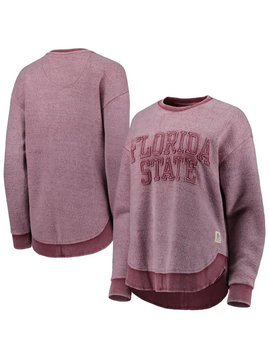 Женская толстовка с принтом "Garnet Distressed Florida State Seminoles Ponchoville" Pressbox — изображение 1 из 4, гранат