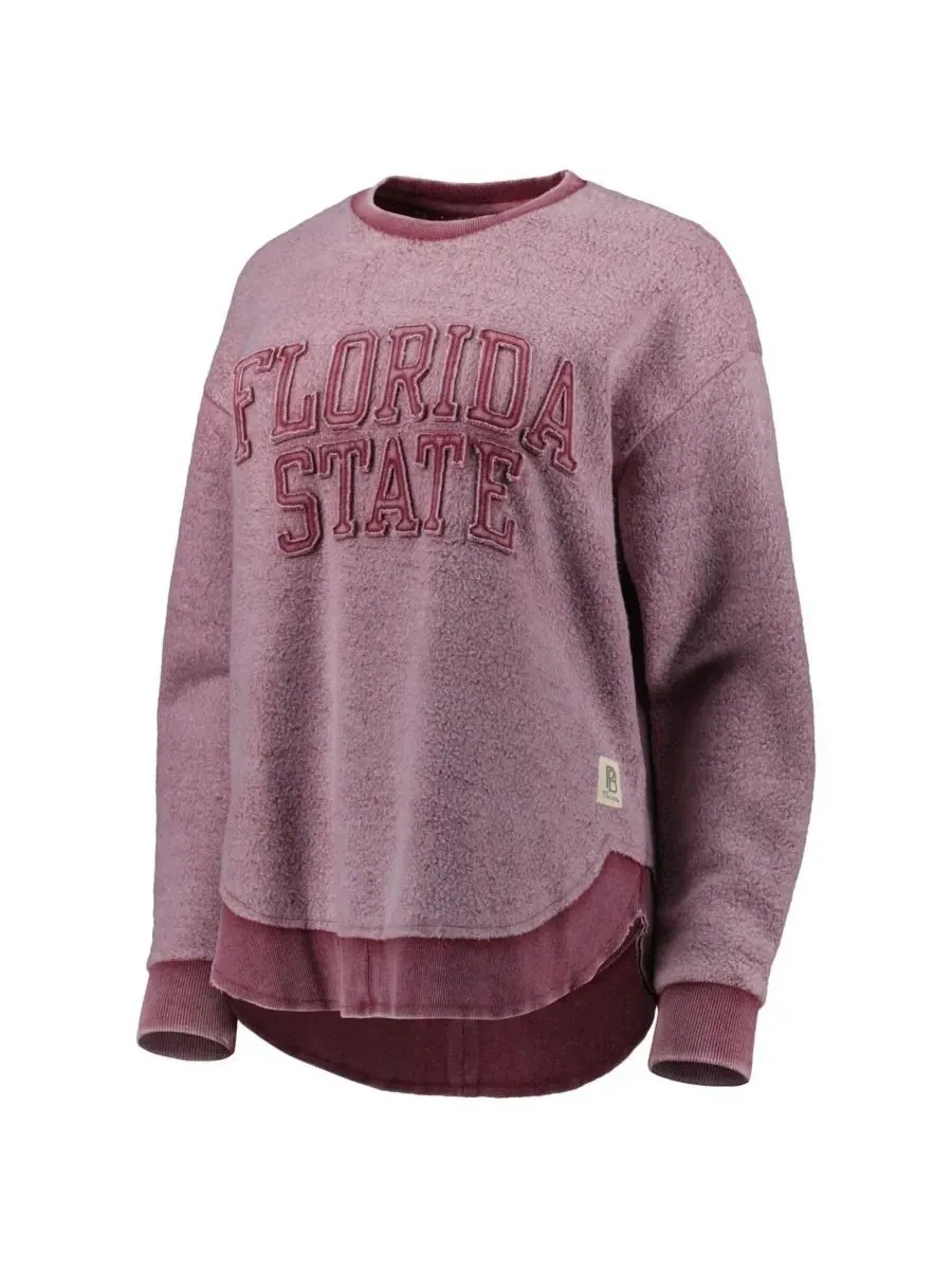 Женская толстовка с принтом "Garnet Distressed Florida State Seminoles Ponchoville" Pressbox — изображение 4 из 4, гранат