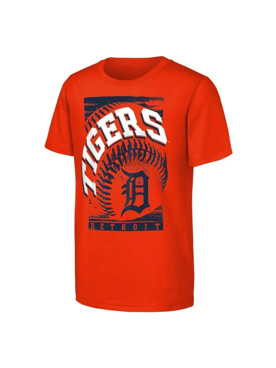 Футболка с принтом Speed Pitch Detroit Tigers Outerstuff — изображение 1 из 1, оранжевый