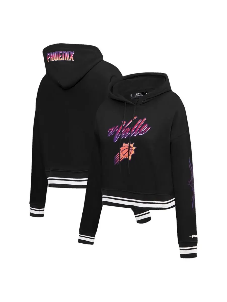 Pro Standard Женская черная укороченная толстовка Phoenix Suns 2023/24 City Edition — изображение 1 из 4, черный